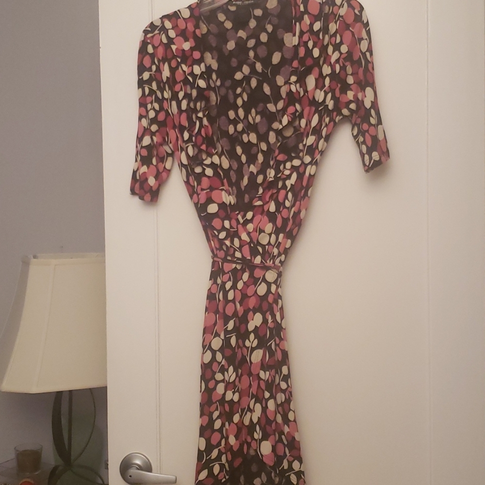 BCBG print wrap dress